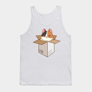 Calico cat in the box Tank Top